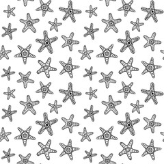 Sea Stars Seamless Pattern