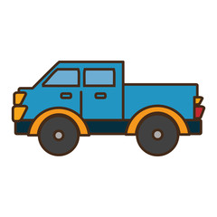 van vehicle transport isolated icon vector illustration design