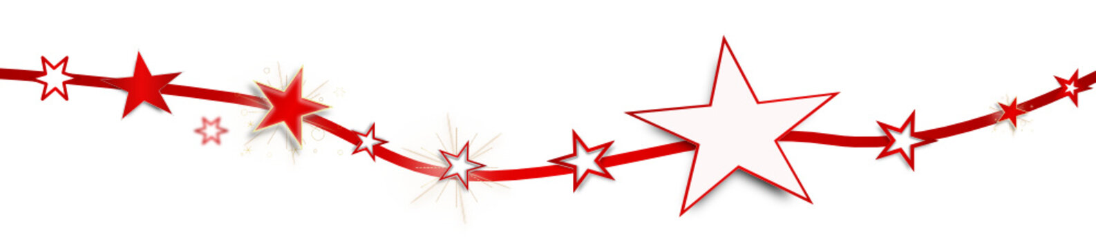 Sterne Stern Band Banner Rot Hintergrund Weihnachten