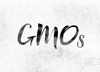 GMOs Concept Painted in Ink