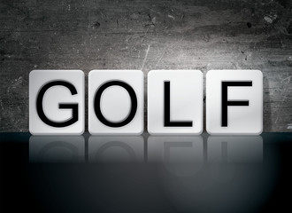 Golf Tiled Letters Concept and Theme