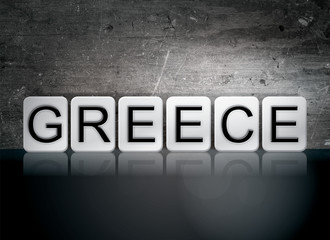 Greece Tiled Letters Concept and Theme