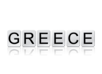 Greece Isolated Tiled Letters Concept and Theme