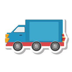 truck vehicle transport isolated icon vector illustration design