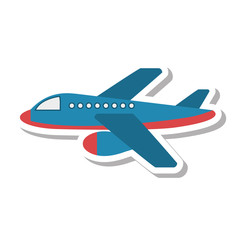 airplane fly isolated icon vector illustration design