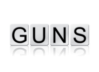 Guns Isolated Tiled Letters Concept and Theme