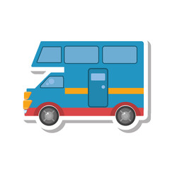 van vehicle transport isolated icon vector illustration design