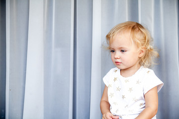 Little girl talking on mobile phone