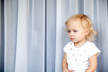 Little girl talking on mobile phone