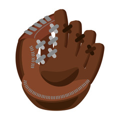 baseball catcher glove isolated icon vector illustration design