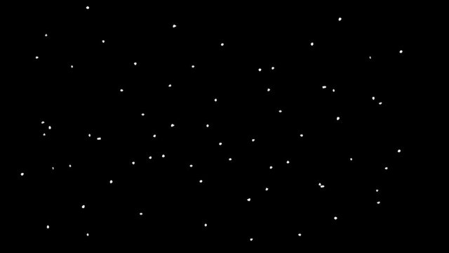 Hand Sketched Cartoon Starry Sky on a Black Background