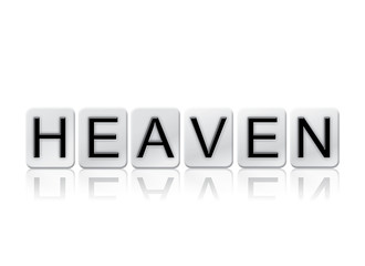 Heaven Isolated Tiled Letters Concept and Theme