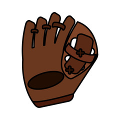 baseball catcher glove isolated icon vector illustration design