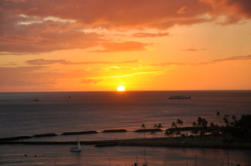 Naklejka na ściany i meble Hawaiin Sunset
