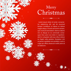graphic Christmas card with snow flake. vector illustration