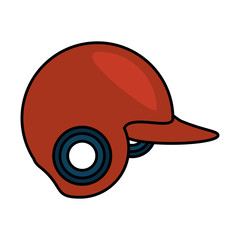 baseball helmet equipment uniform icon vector illustration design