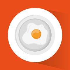 egg icon. Breakfast fresh product and market theme. Colorful design. Vector illustration