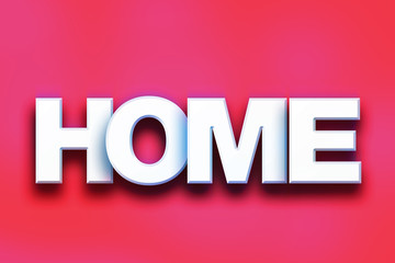 Home Concept Colorful Word Art