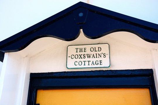 The Old Coxswains Cottage sign, Weymouth.