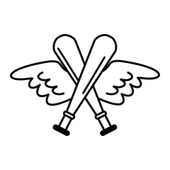 baseball bat isolated icon vector illustration design