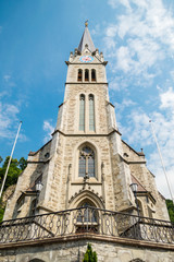Fototapeta na wymiar Cathedral of St. Florin in Vaduz, Liechtenstein