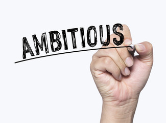 ambitious written by hand