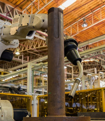 Robot arm in teaching mode for new program