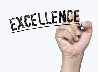 excellence written by hand