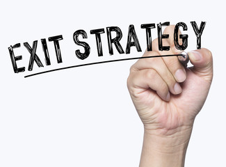 exit strategy written by hand