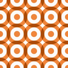 Fototapete Orange Sich wiederholendes geometrisches nahtloses Muster. Vektor-Illustration.