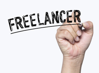 freelancer written by hand