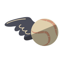 baseball ball equipment isolated icon vector illustration design