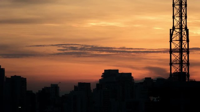 4K Timelapse Sao Paulo Skyline sunrise

