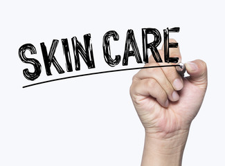 skin care written by hand