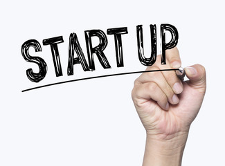 start up written by hand