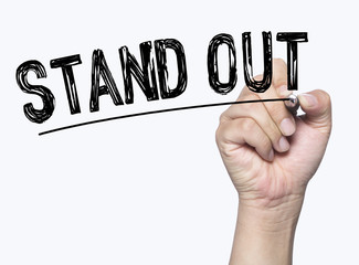 stand out written by hand