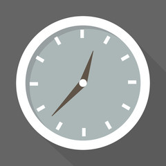 Clock icon flat design vector