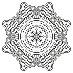 Mandala pattern. Coloring book pages print.  © Anya D