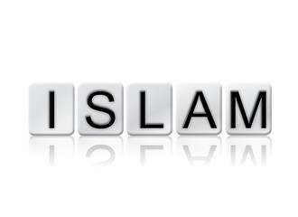 Islam Isolated Tiled Letters Concept and Theme