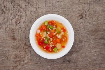 Chili and fish sauce , thai food