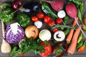 fresh autumn vegetables