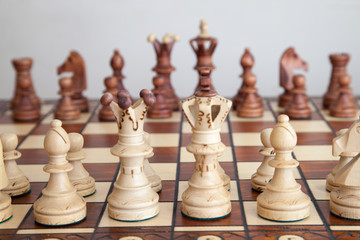 chess pieces on chessboard