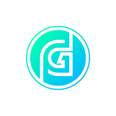 Letter G logo,Circle shape symbol,Digital,Technology,Media