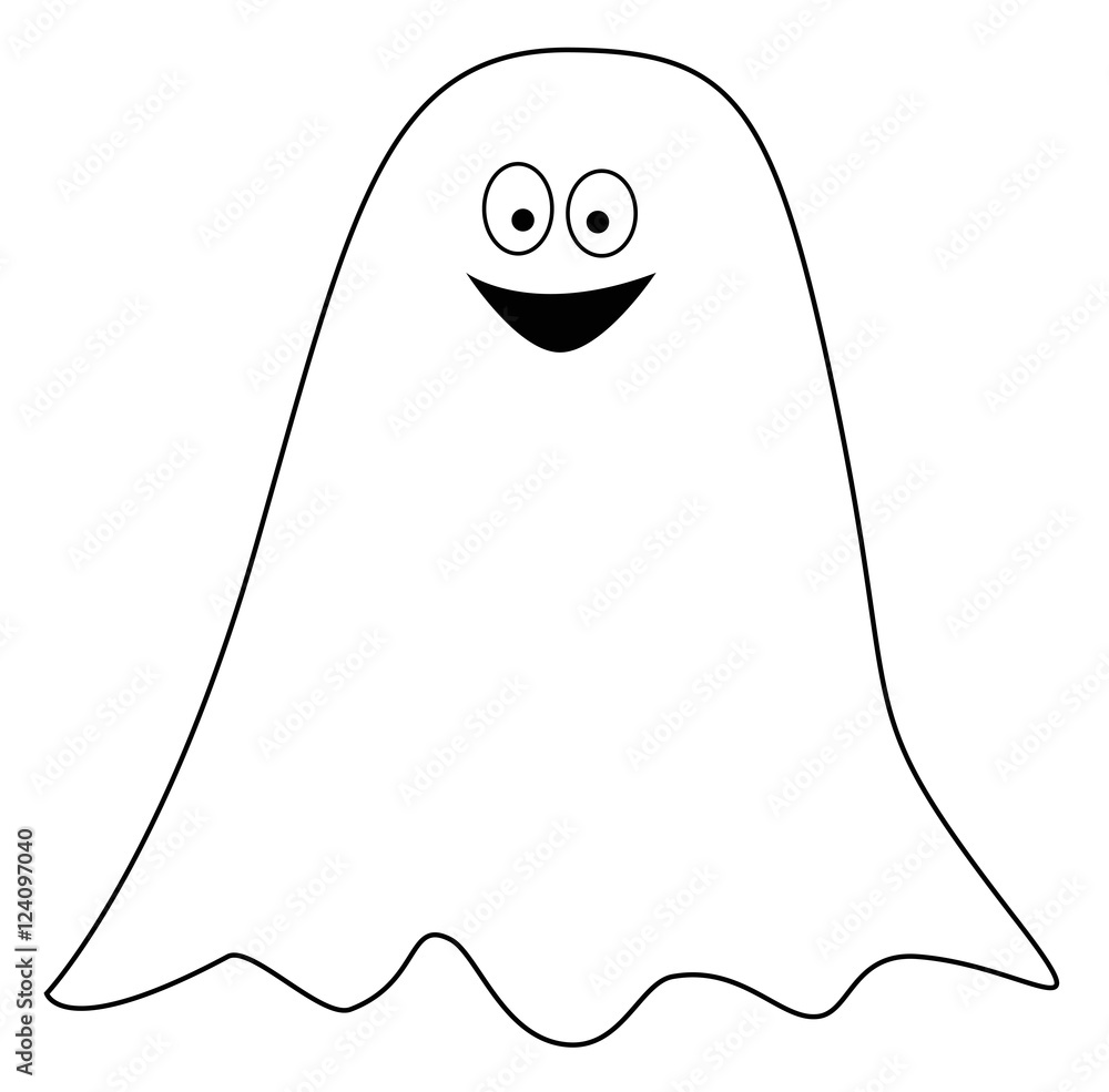 Wall mural ghost coloring page