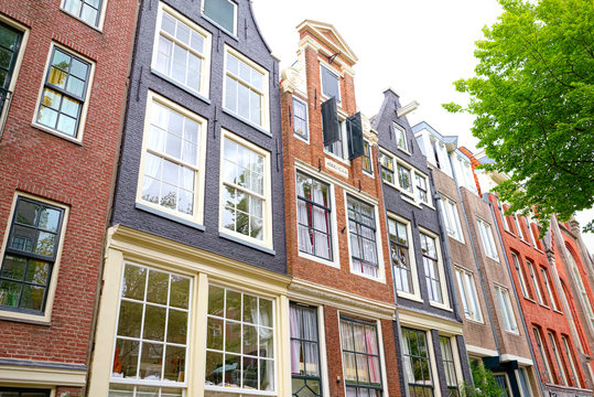 Boulevards and buildings typical of Amsterdam, Netherlands