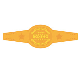 boxing championship belt isolated icon vector illustration design