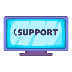 Support icon. Cartoon illustration of support vector icon for web