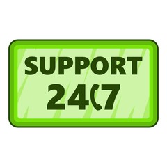 All day support icon. Cartoon illustration of all day support vector icon for web