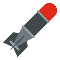 Bomb icon. Flat illustration of bomb vector icon for web design