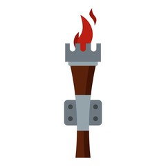 Torch icon. Flat illustration of torch vector icon for web design